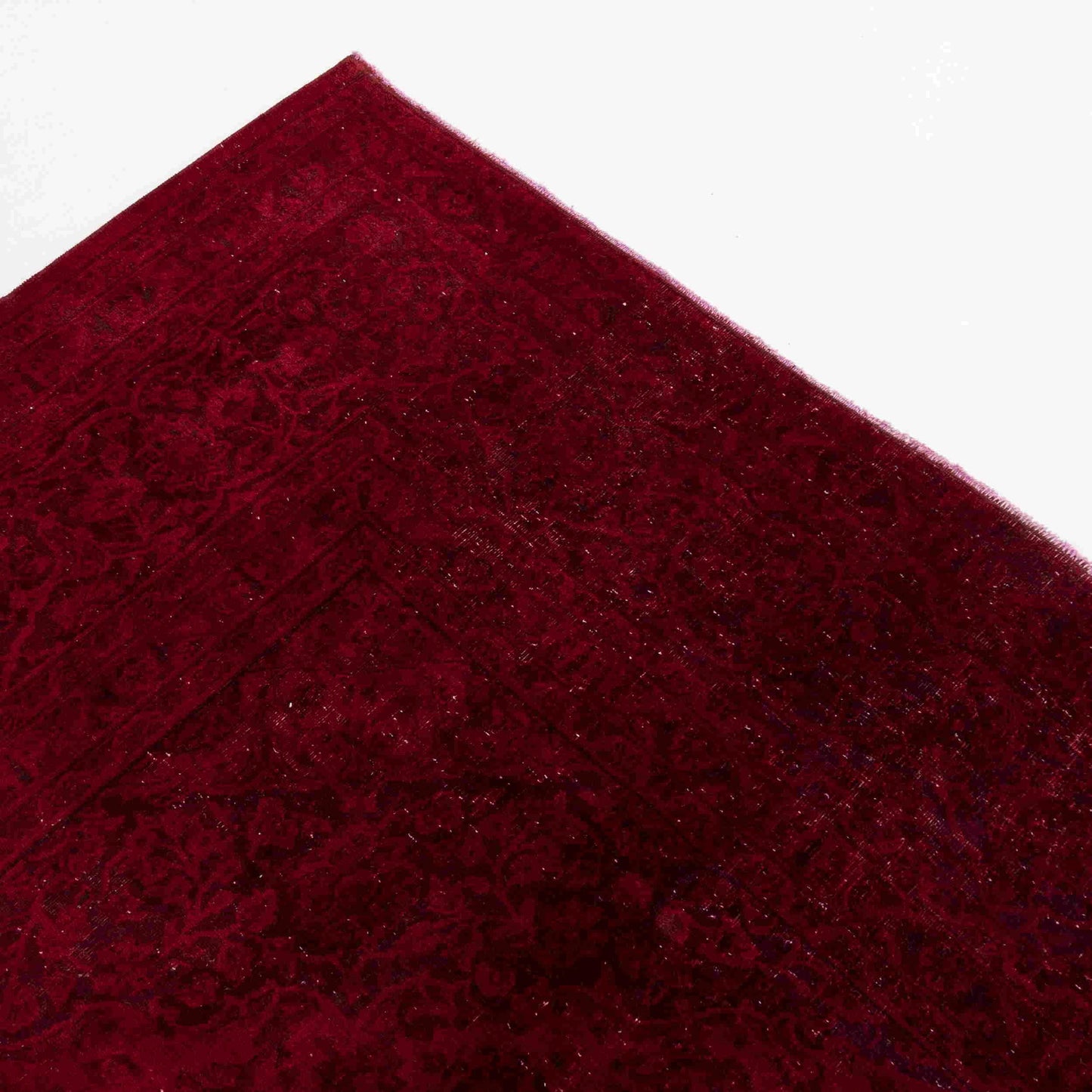 Oriental Rug Vintage Hand Knotted Wool On Cotton 290 x 383 Cm - 9' 7'' x 12' 7'' Red C014 ER34