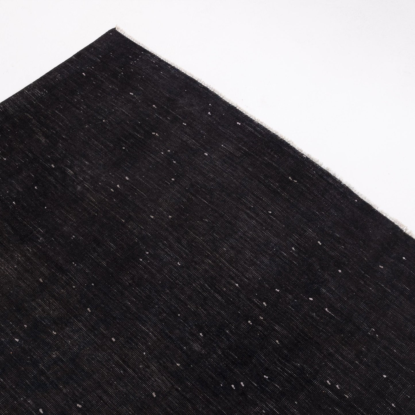 Oriental Rug Vintage Hand Knotted Wool On Cotton 295 x 460 Cm - 9' 9'' x 15' 2'' Black C002 ER34