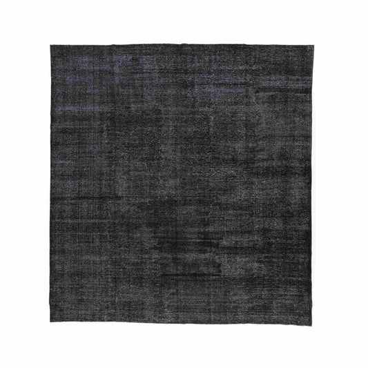 Oriental Rug Vintage Hand Knotted Wool On Cotton 348 x 372 Cm - 11' 6'' x 12' 3'' Black C002 ER34