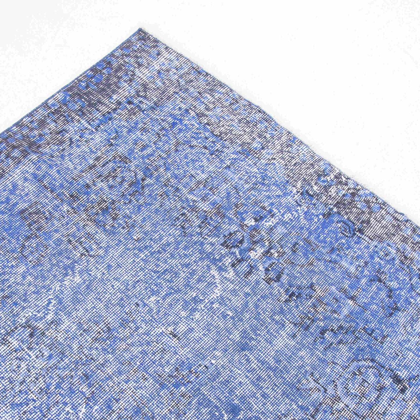 Alfombra oriental vintage anudada a mano de lana sobre lana 119 x 211 cm - 3' 11'' x 7' Azul C010 ER01