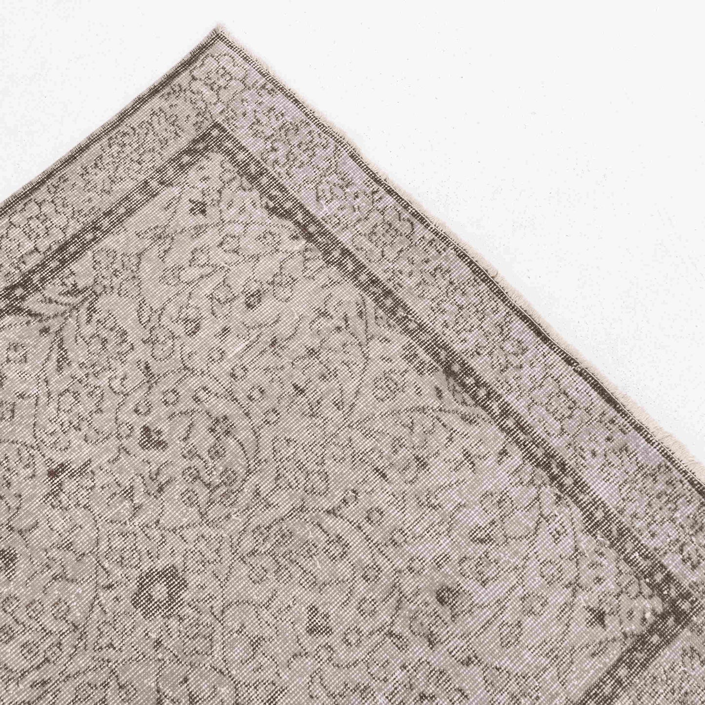 Oriental Rug Vintage Handmade Wool On Cotton 110 x 208 Cm - 3' 8'' x 6' 10'' Sand C007 ER01