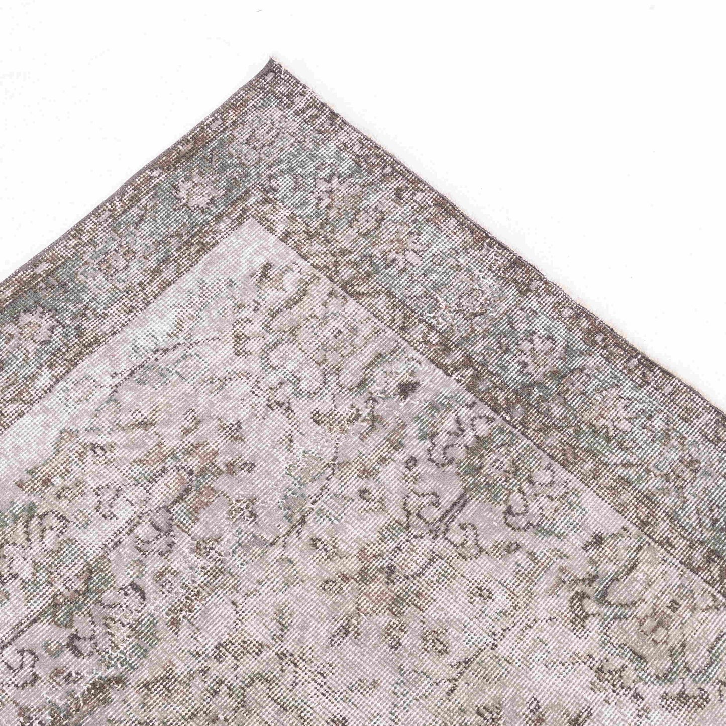 Oriental Rug Vintage Handmade Wool On Cotton 111 x 205 Cm - 3' 8'' x 6' 9'' Pink C004 ER01