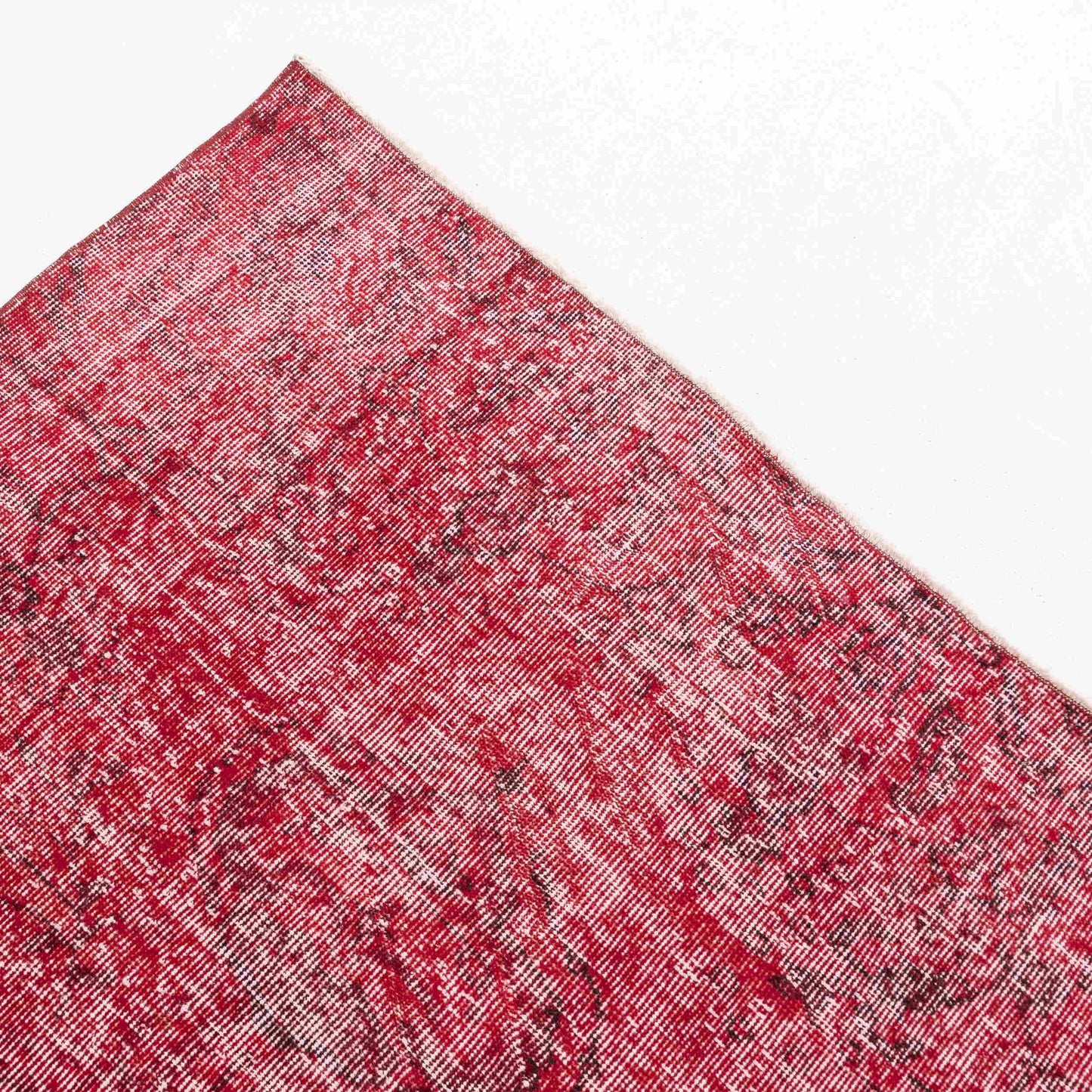 Oriental Rug Vintage Handmade Wool On Cotton 119 x 201 Cm - 3' 11'' x 6' 8'' Red C014 ER01