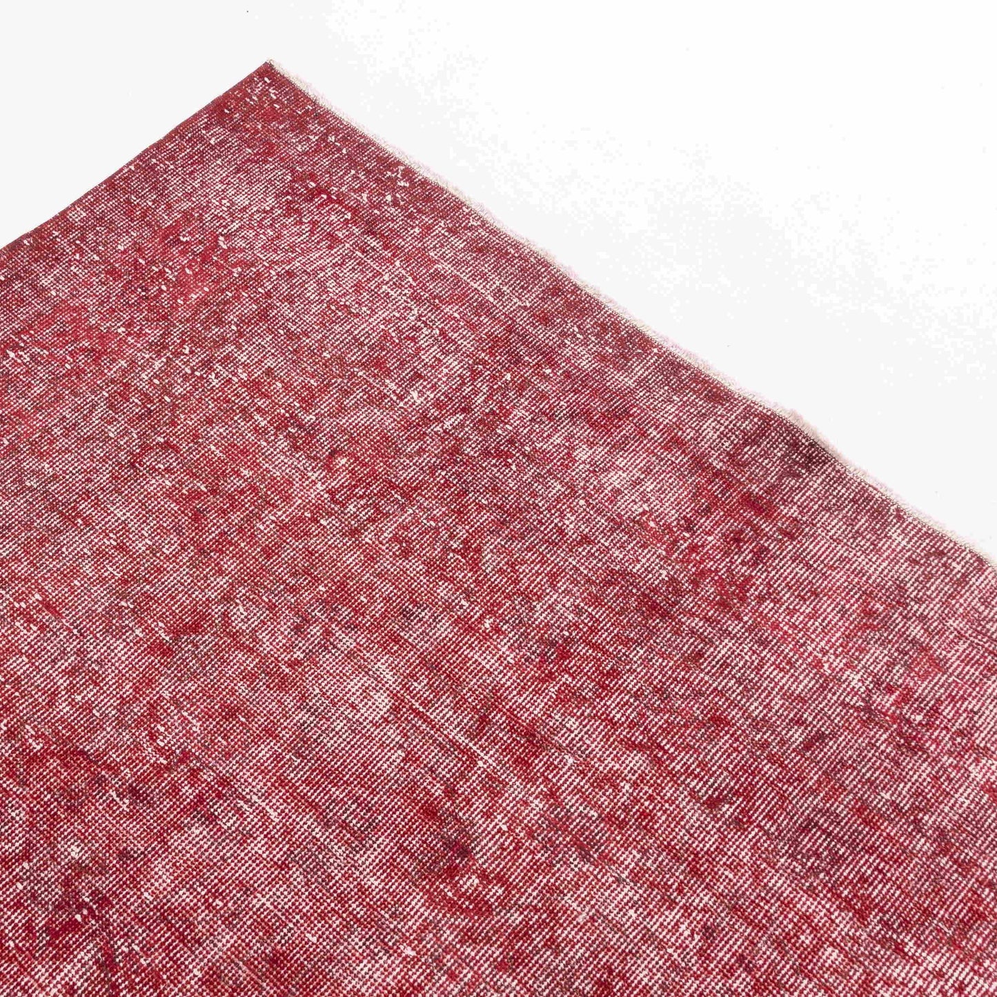 Alfombra oriental vintage hecha a mano de lana sobre algodón 213 x 330 cm - 7' x 10' 10'' roja C014 ER23