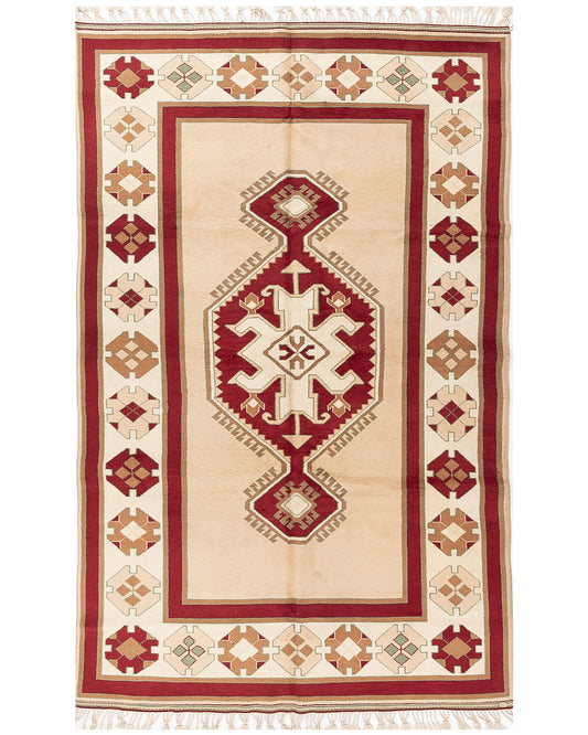 Oriental Rug Yoruk Hand Knotted Wool On Wool 195 X 311 Cm - 6' 5'' X 10' 3'' Red C014 ER23