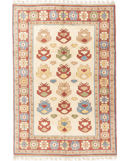 Oriental Rug Yoruk Hand Knotted Wool On Wool 214 X 316 Cm - 7' 1'' X 10' 5'' Multicolor C016 ER23