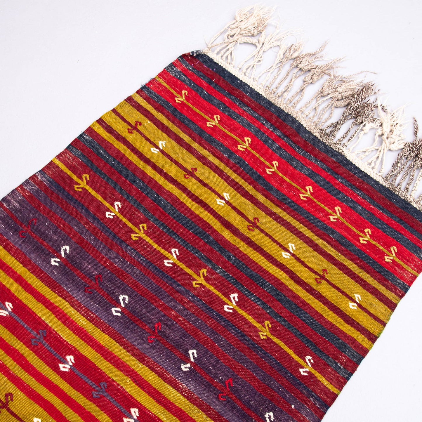 Oriental Turkish Runner Kilim Handmade Wool On Wool Anatolian 85 X 240 Cm - 2' 10'' X 7' 11'' Purple C017