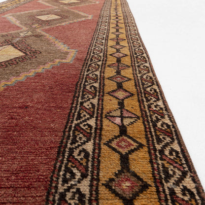 Oriental Turkish Runner Rug Handmade Wool On Wool Anatolian 109 X 330 Cm - 3' 7'' X 10' 10''