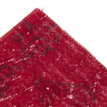 Oriental Turkish Runner Rug Handmade Wool On Wool Patchwork 50 x 300 Cm - 1' 8'' X 9' 11'' Red C014