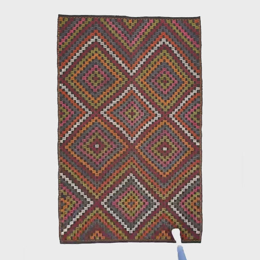 Oriental Kilim Cicim Handmade Wool On Wool 194 X 308 Cm - 6' 5'' X 10' 2'' Multicolor C016 ER23