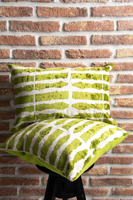 Velvet Ikat Throw Pillow Cover Set | 20x20 - 16x24 Inches