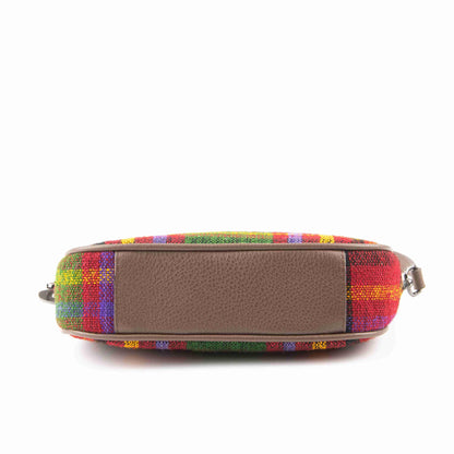 Women's Baguette Bag Crafted From Handmade Kilim and Real Leather