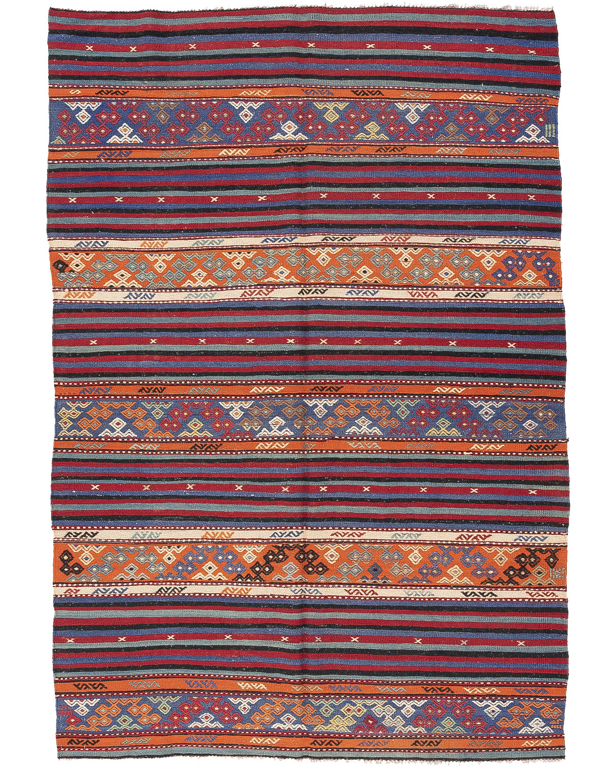 Oriental Kilim Anatolian Handmade Wool On Wool 155 X 233 Cm - 5' 2'' X 7' 8'' ER12