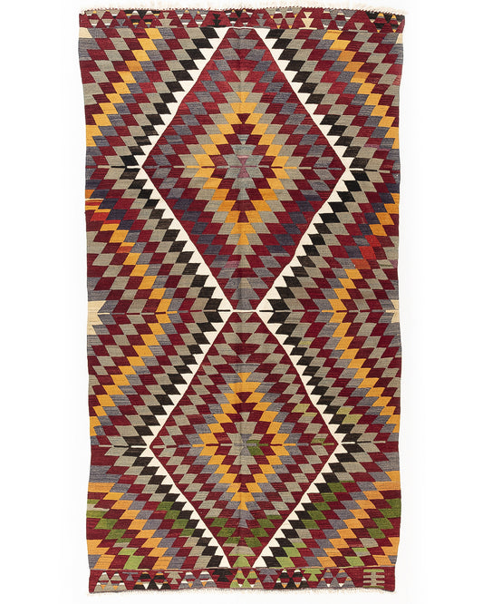 Oriental Kilim Anatolian Handmade Wool On Wool 184 X 333 Cm - 6' 1'' X 11' Multicolor C016 ER23