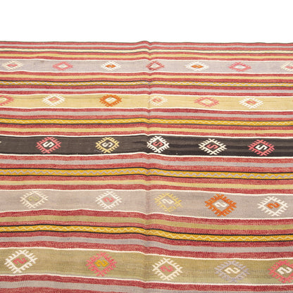 Oriental Kilim Anatolian Handmade Wool On Wool 190 X 310 Cm - 6' 3'' X 10' 3'' Orange C011 ER23
