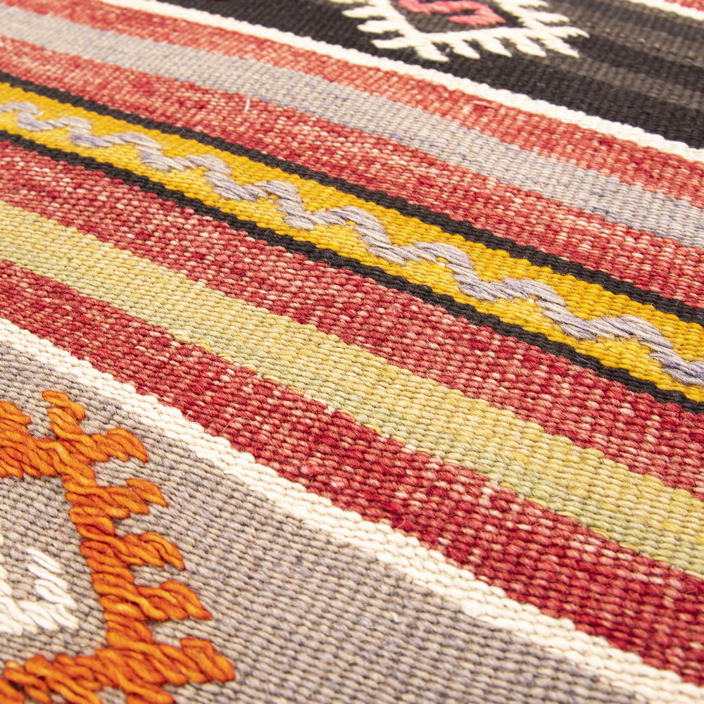 Oriental Kilim Anatolian Handmade Wool On Wool 190 X 310 Cm - 6' 3'' X 10' 3'' Orange C011 ER23