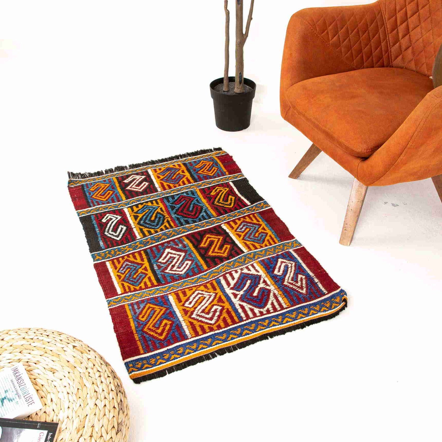 Oriental Kilim Anatolian Handmade Wool On Wool 60 X 90 Cm - 2' X 3' Multicolor C016 ER01