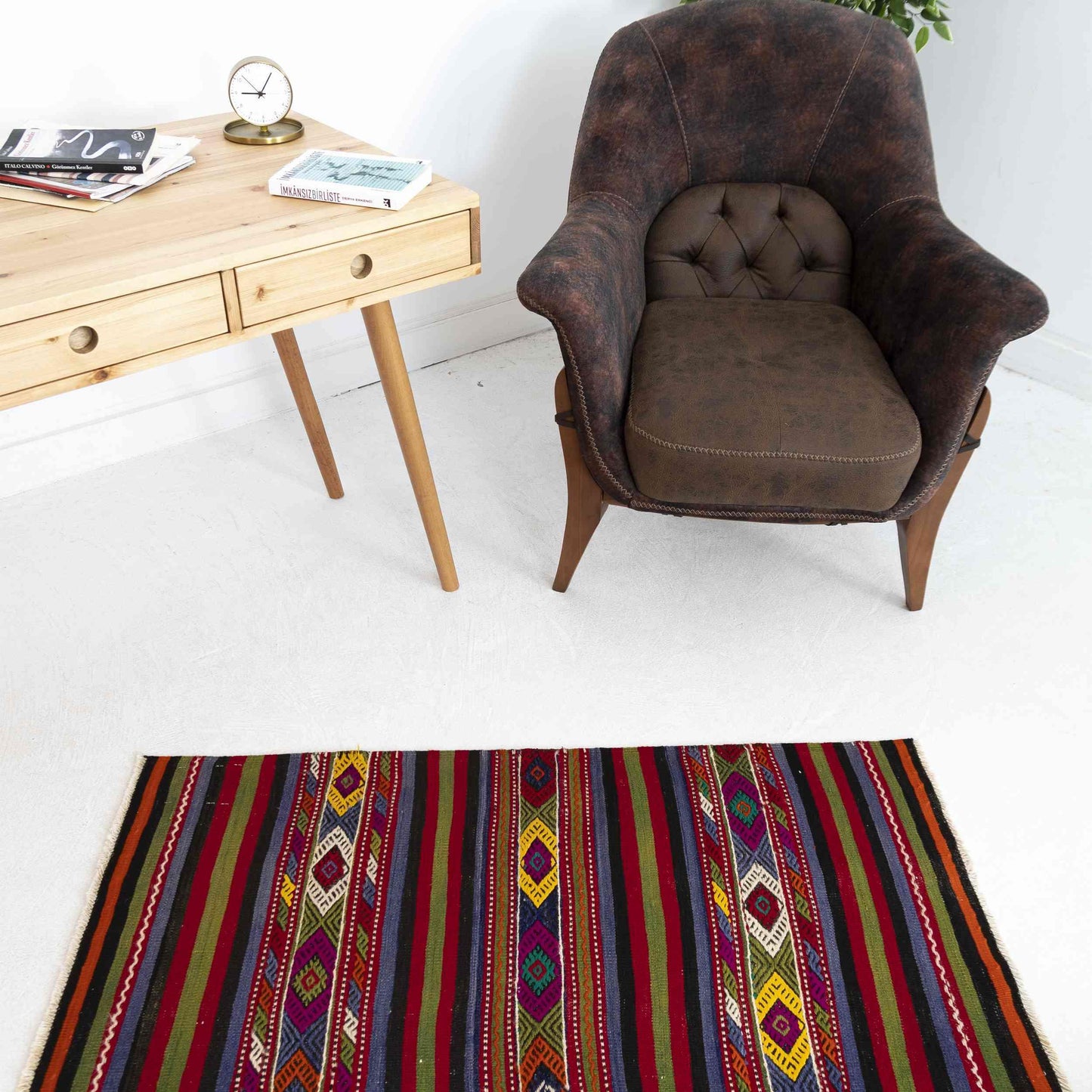 Oriental Kilim Anatolian Handmade Wool On Wool 63 X 122 Cm - 2' 1'' X 4' 1'' ER01