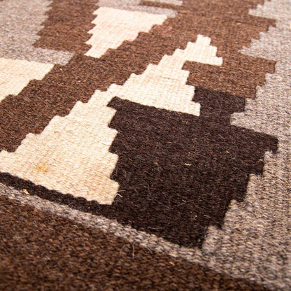 Oriental Kilim Anatolian Handmade Wool On Wool 74 X 104 Cm - 2' 6'' X 3' 5'' Brown C005 ER01