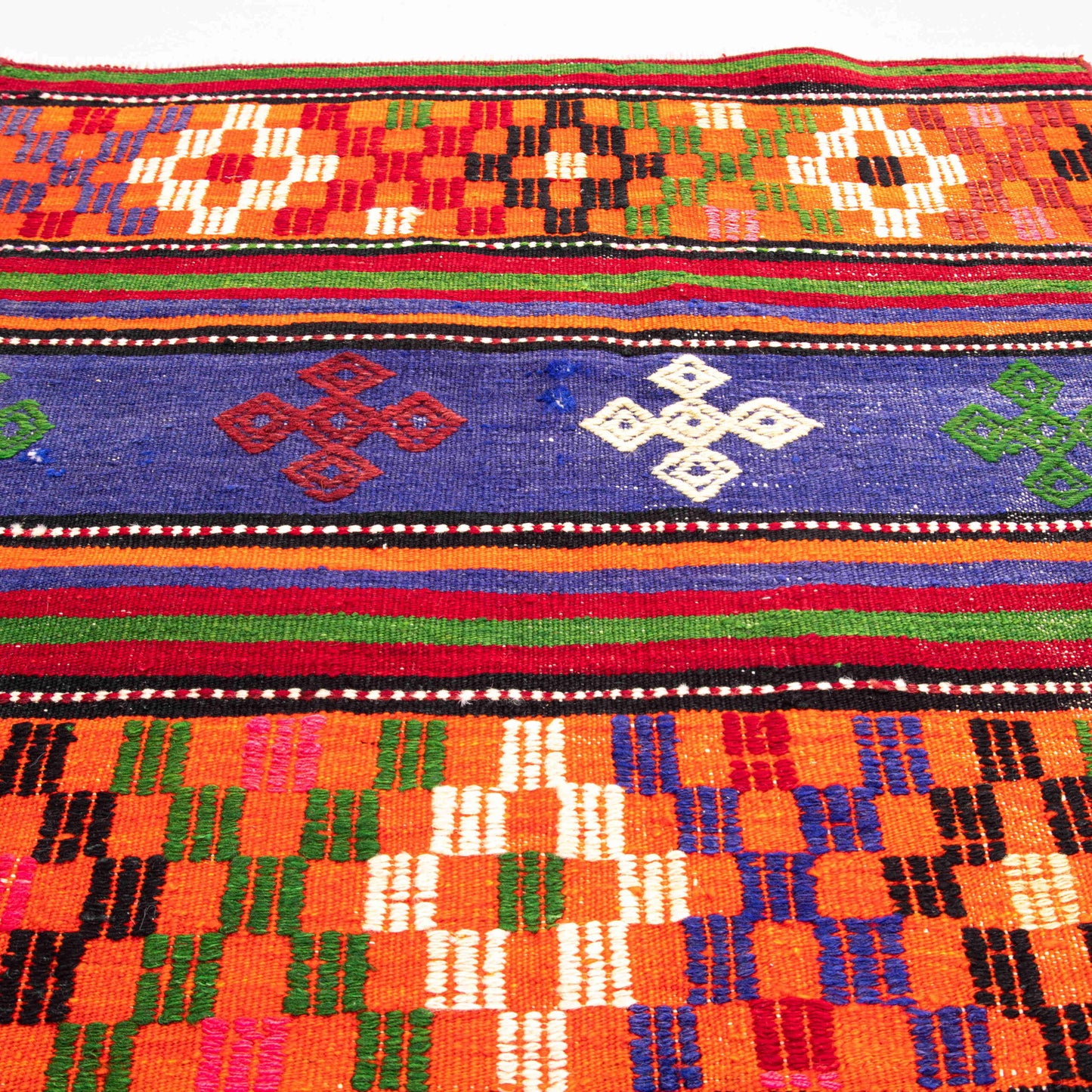 Oriental Kilim Anatolian Handmade Wool On Wool 84 X 107 Cm - 2' 10'' X 3' 7'' Orange C011 ER01