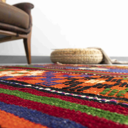 Oriental Kilim Anatolian Handmade Wool On Wool 84 X 107 Cm - 2' 10'' X 3' 7'' Orange C011 ER01
