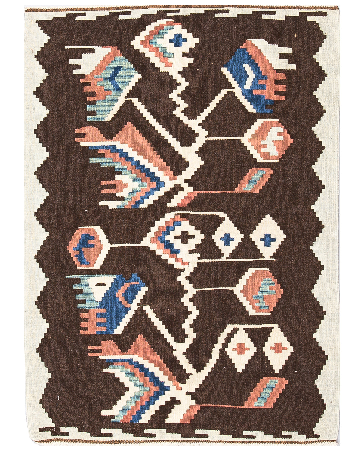Oriental Kilim Anatolian Handmade Wool On Wool 90 X 125 Cm - 3' X 4' 2'' ER01