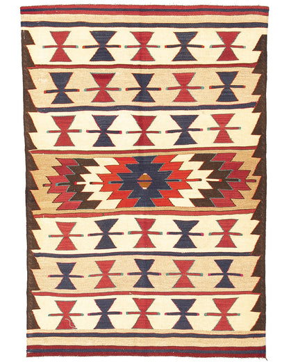 Oriental Kilim Anatolian Handmade Wool On Wool 100 X 140 Cm - 3' 4'' X 4' 8'' ER01