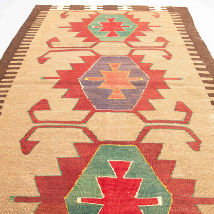 Oriental Kilim Anatolian Handmade Wool On Wool 100 X 167 Cm - 3' 4'' X 5' 6'' Stone C009 ER01