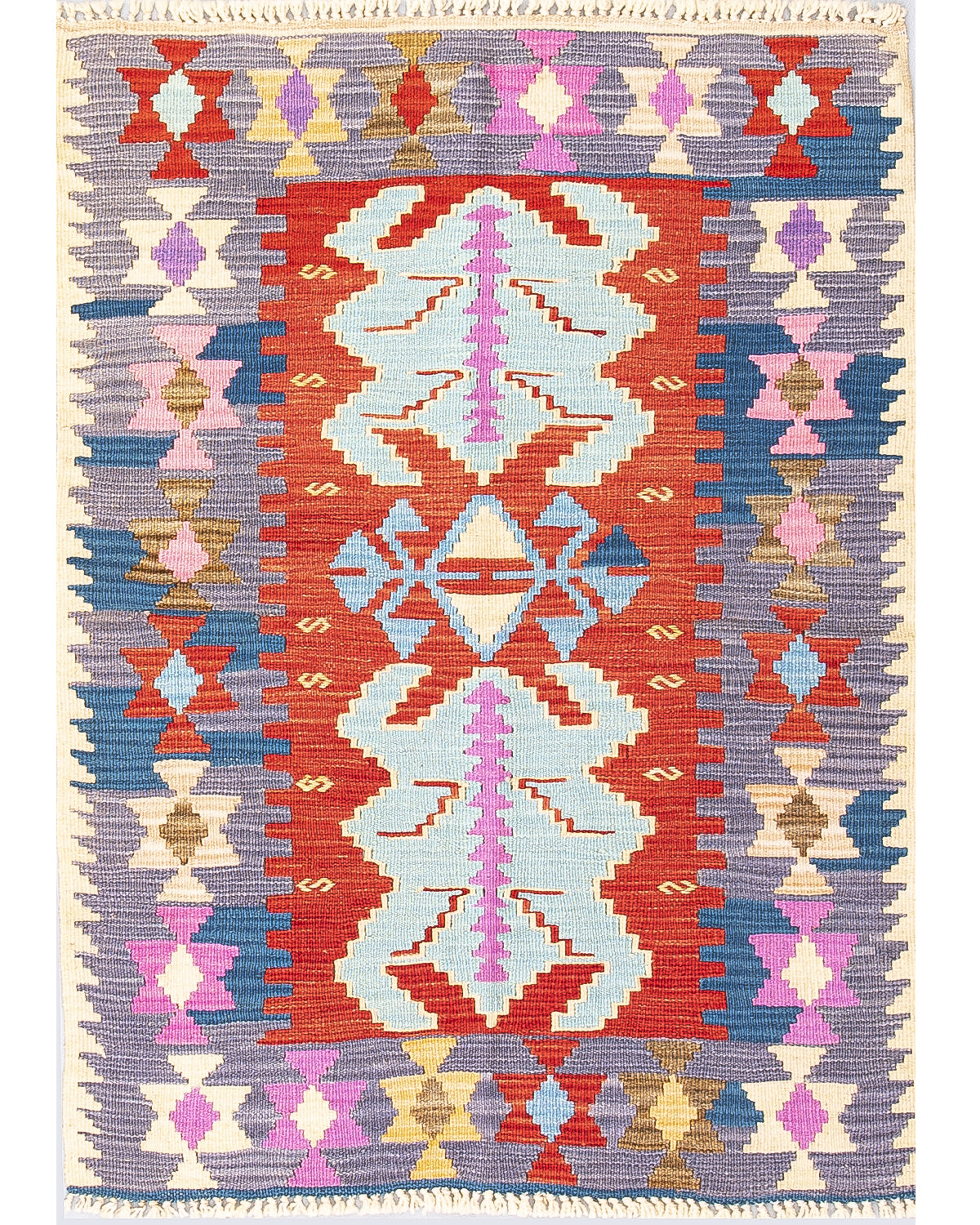 Oriental Kilim Anatolian Handmade Wool On Wool 102 X 140 Cm - 3' 5'' X 4' 8'' ER01