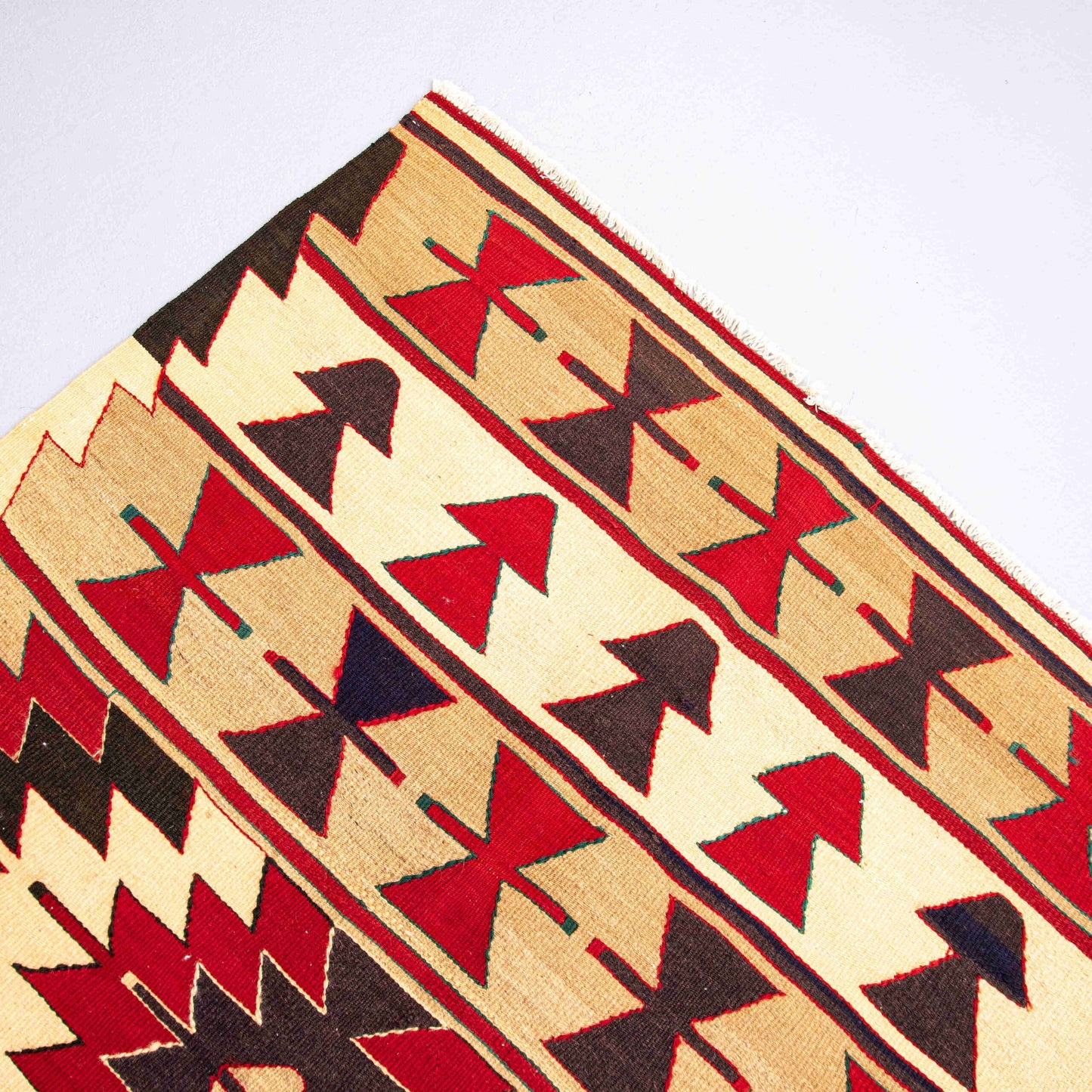 Oriental Kilim Anatolian Handmade Wool On Wool 102 X 142 Cm - 3' 5'' X 4' 8'' Red C014 ER01