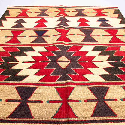 Kilim de Anatolia tejido a mano Lana sobre lana Único Tradicional 102 X 142 Cm - 3' 5'' X 4' 8'' m2: 1,4484