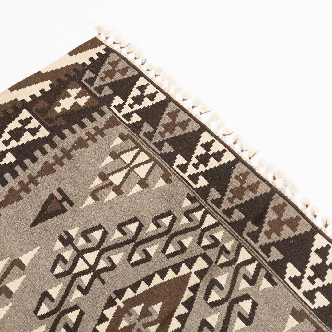 Oriental Kilim Anatolian Handmade Wool On Wool 193 X 205 Cm - 6' 4'' X 6' 9'' Brown C005 ER12