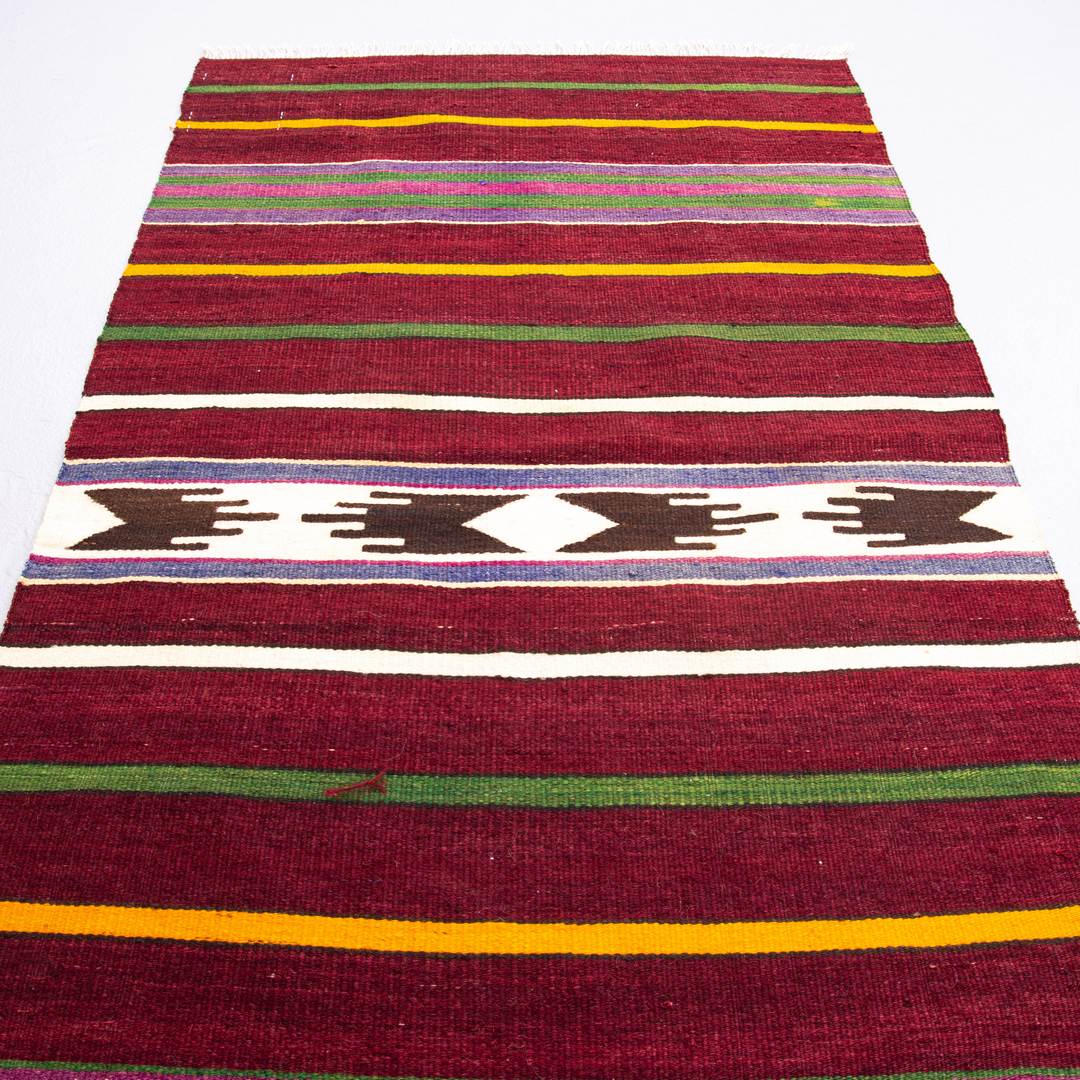 Oriental Kilim Anatolian Handmade Wool On Wool 60 X 122 Cm - 2' X 4' 1'' ER01