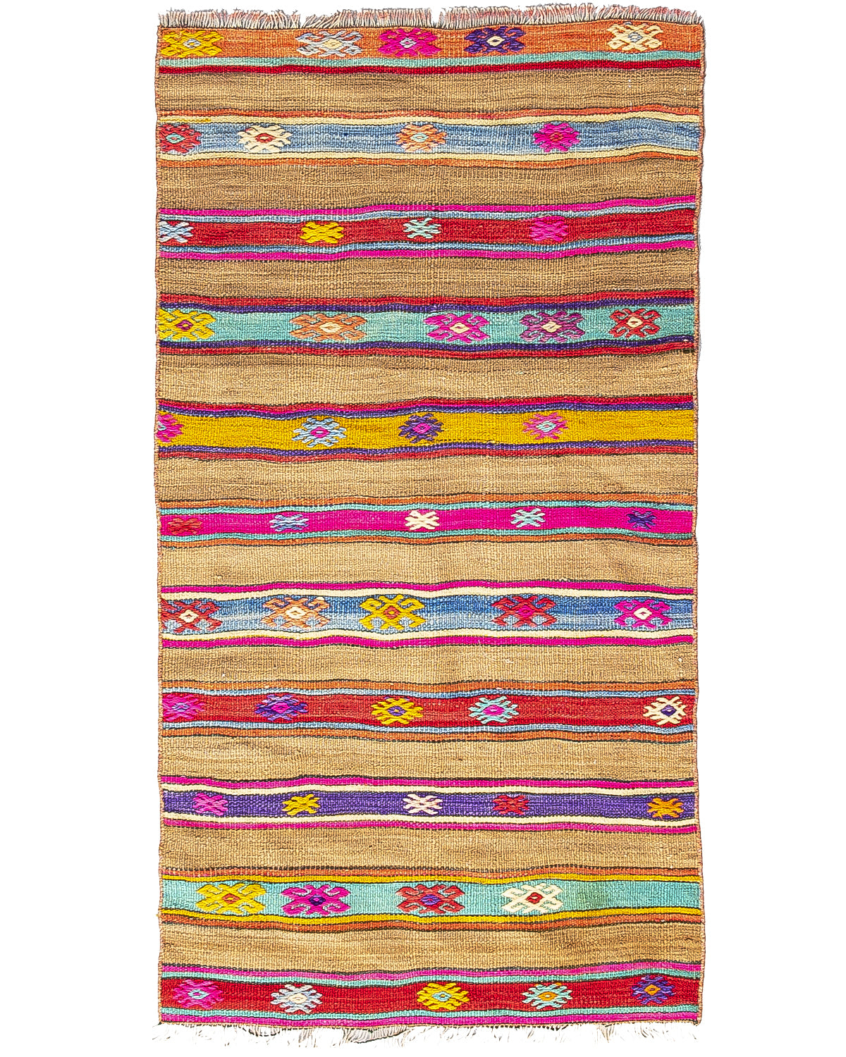 Kilim de Anatolia Tejido a mano Lana sobre lana Único Tradicional 72 X 137 Cm - 2' 5'' X 4' 6'' m2: 0,9864