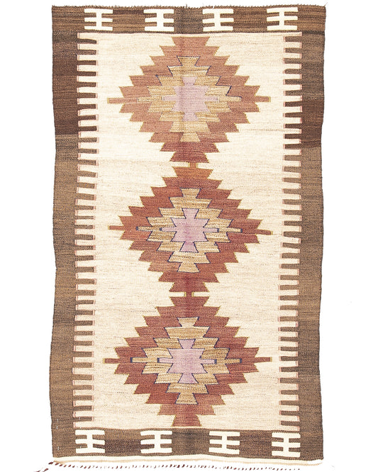 Kilim oriental de Anatolia, hecho a mano, de lana sobre lana, 84 x 143 cm, piedra C009 ER01