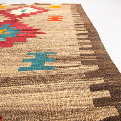 Oriental Kilim Anatolian Handmade Wool On Wool 88 X 150 Cm - 2' 11'' X 5' Brown C005 ER01