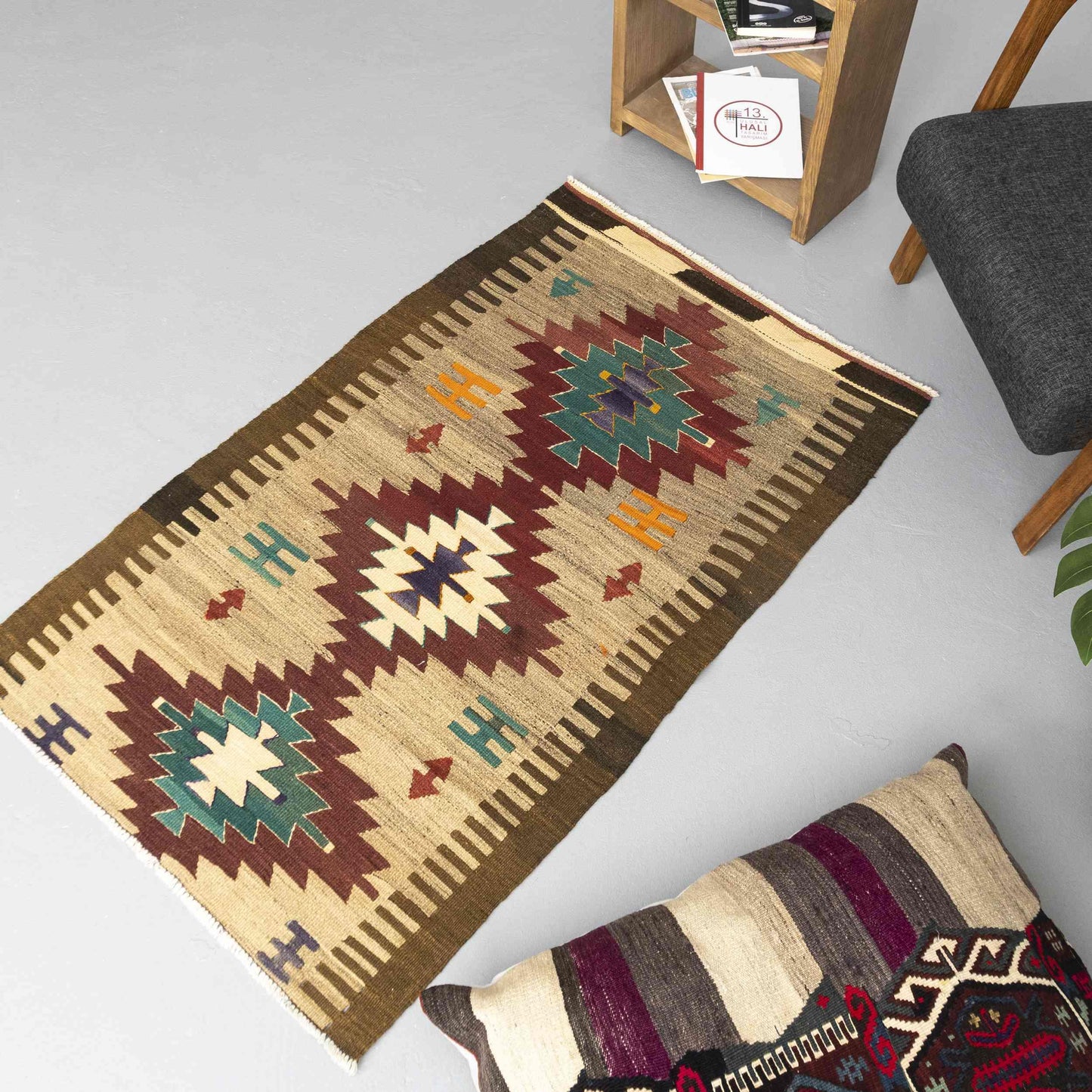 Oriental Kilim Anatolian Handmade Wool On Wool 90 X 145 Cm - 3' X 4' 10'' ER01