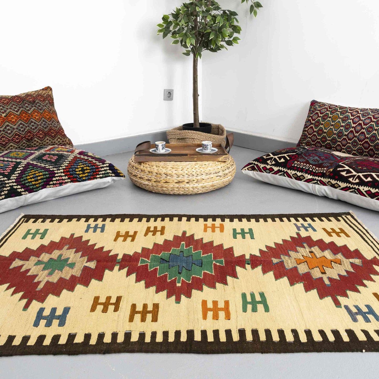 Oriental Kilim Anatolian Handmade Wool On Wool 90 x 145 Cm - 3' x 4' 10'' ER01