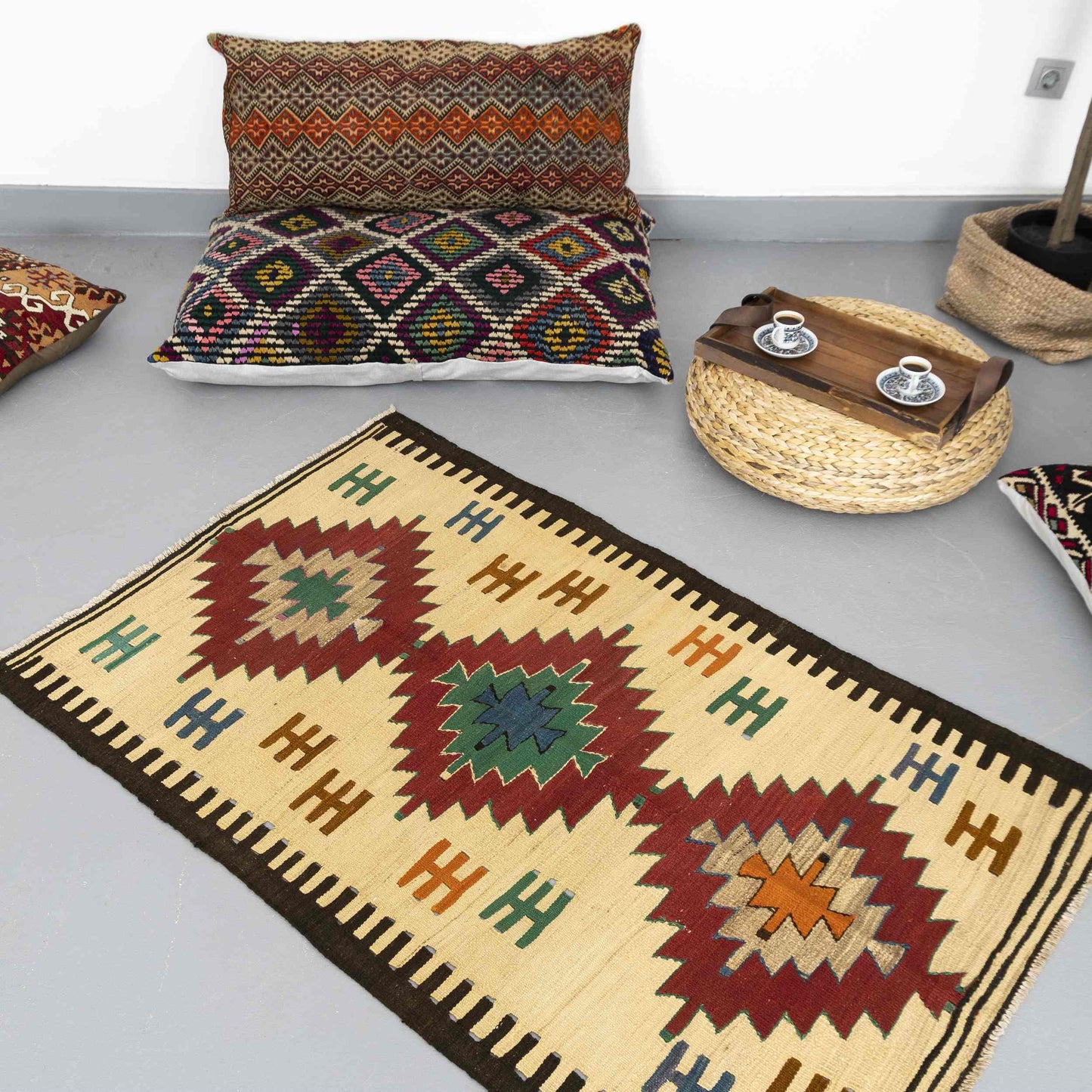 Oriental Kilim Anatolian Handmade Wool On Wool 90 x 145 Cm - 3' x 4' 10'' ER01