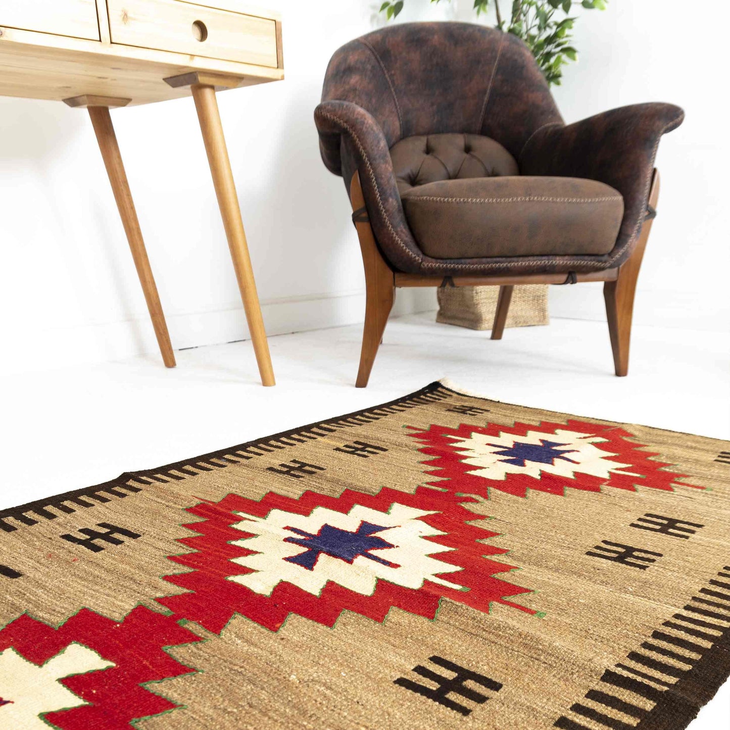 Oriental Kilim Anatolian Handmade Wool On Wool 90 x 160 Cm - 3' x 5' 3'' ER01