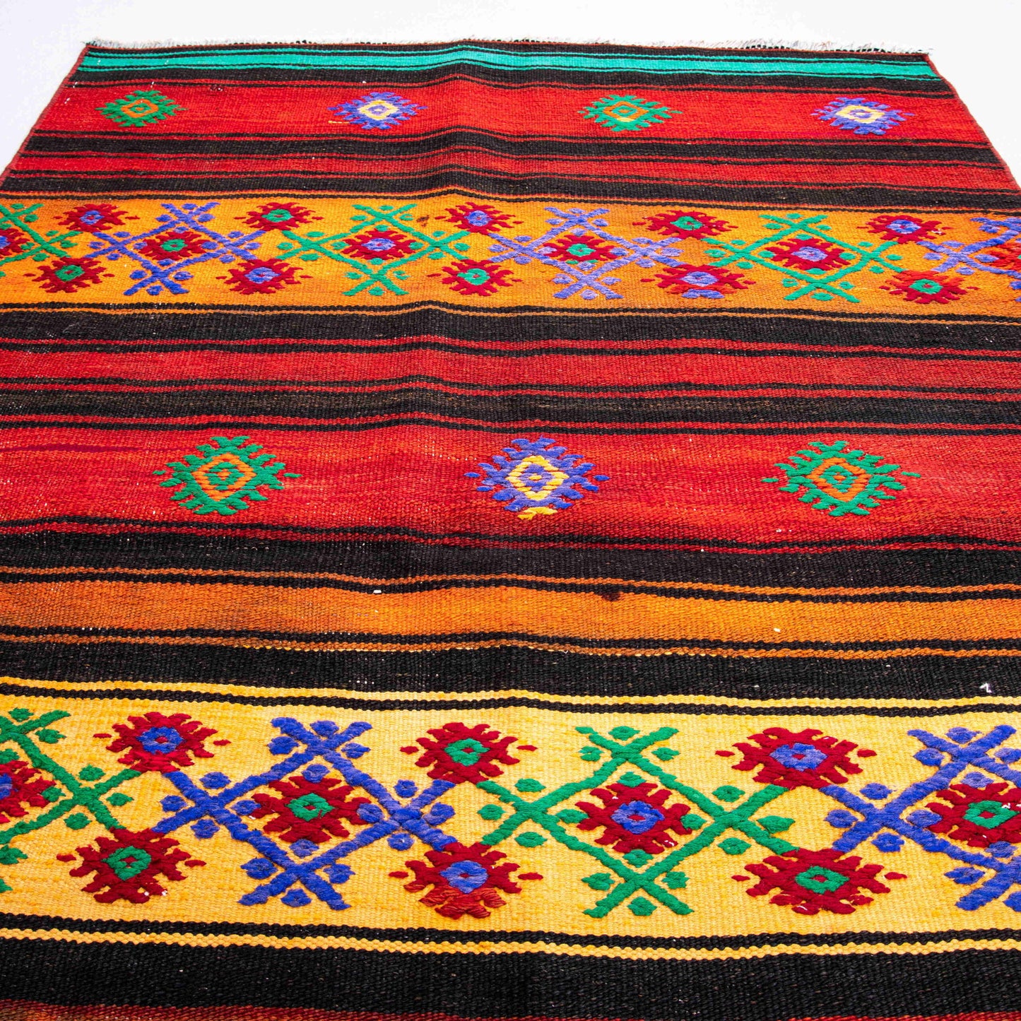 Oriental Kilim Anatolian Handmade Wool On Wool 91 X 139 Cm - 3' X 4' 7'' Red C014 ER01