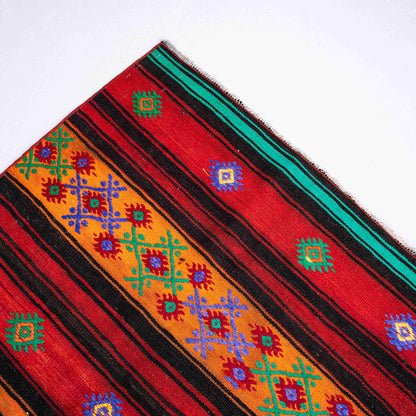 Oriental Kilim Anatolian Handmade Wool On Wool 91 X 139 Cm - 3' X 4' 7'' Red C014 ER01
