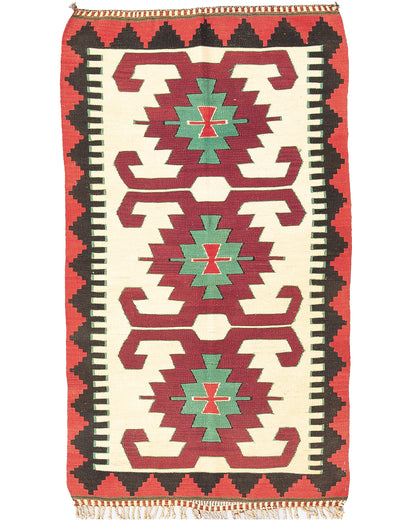 Oriental Kilim Anatolian Handmade Wool On Wool 93 X 166 Cm - 3' 1'' X 5' 6'' ER01