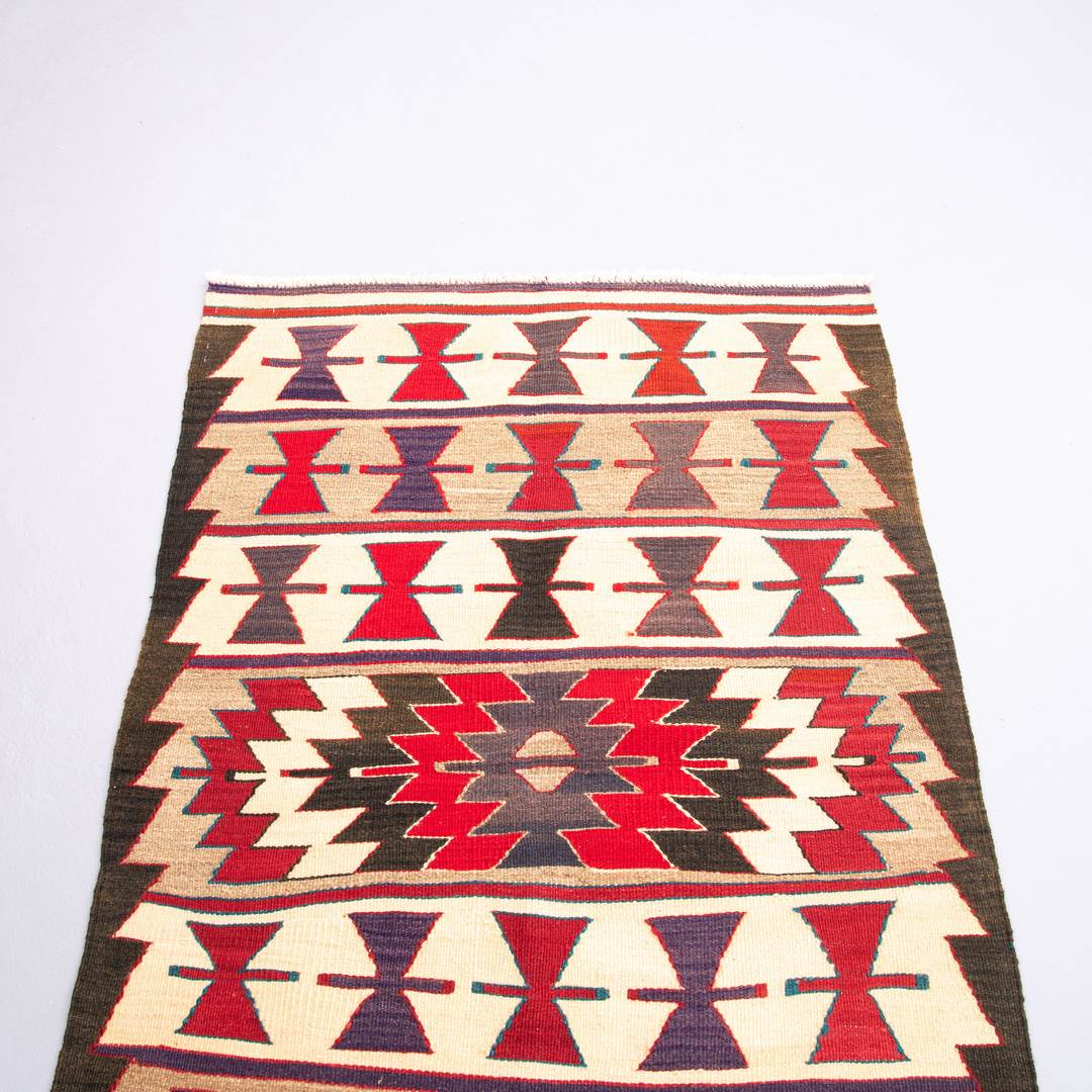 Oriental Kilim Anatolian Handmade Wool On Wool 94 X 143 Cm - 3' 2'' X 4' 9'' ER01