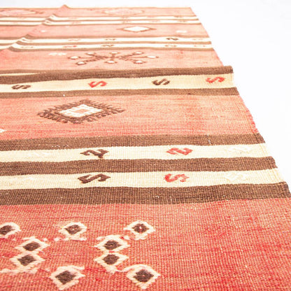 Oriental Kilim Anatolian Handmade Wool On Wool 96 X 145 Cm - 3' 2'' X 4' 10'' Pink C004 ER01