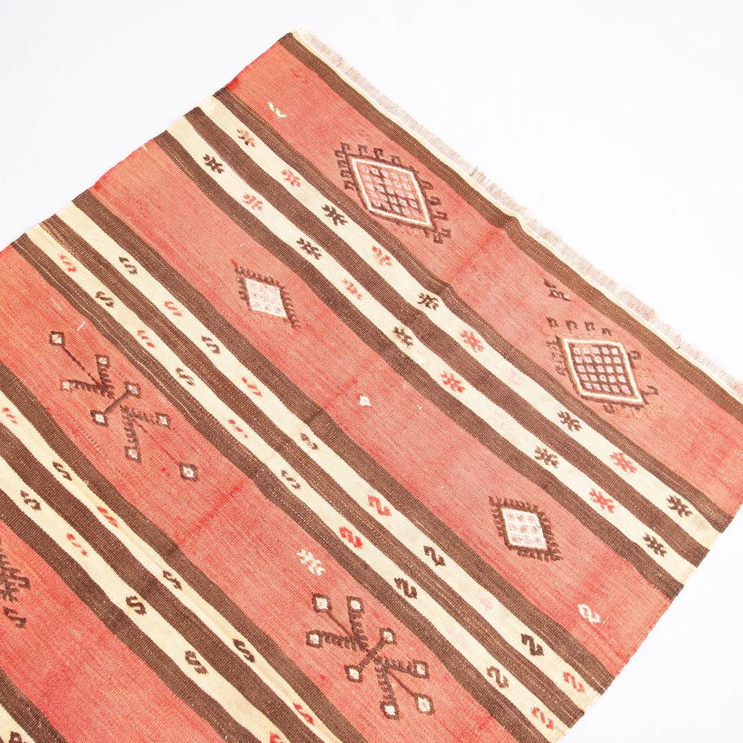 Oriental Kilim Anatolian Handmade Wool On Wool 96 X 145 Cm - 3' 2'' X 4' 10'' Pink C004 ER01