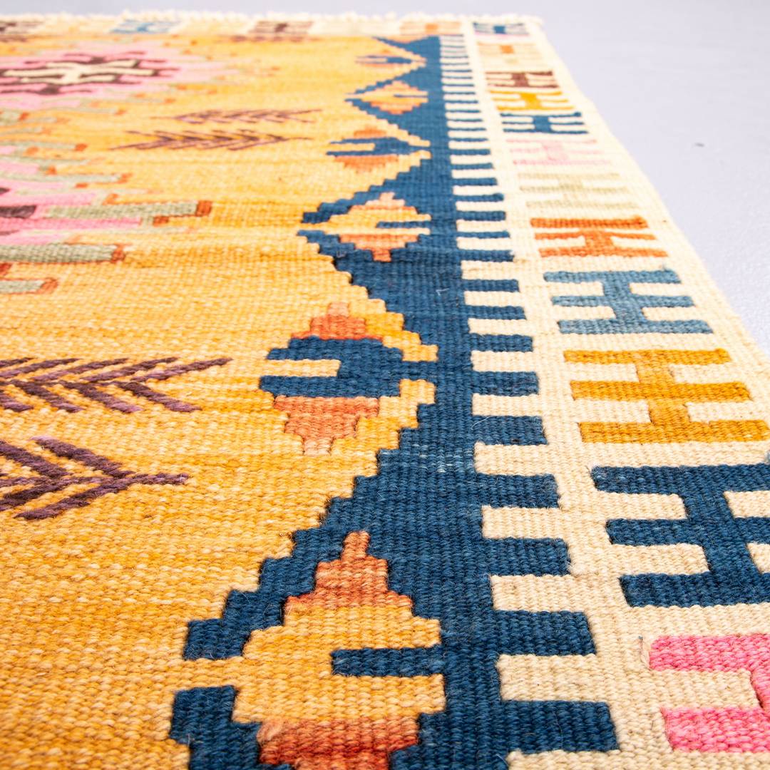 Oriental Kilim Anatolian Handmade Wool On Wool 99 X 135 Cm - 3' 3'' X 4' 6'' ER01