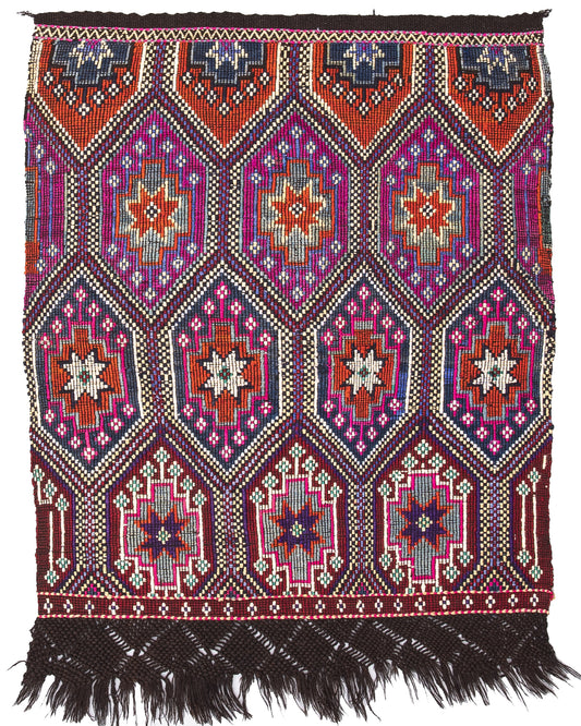 Oriental Kilim Cicim Handmade Wool On Wool 105 X 125 Cm - 3' 6'' X 4' 2'' Pink C004 ER01