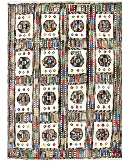 Oriental Kilim Cicim Handmade Wool On Wool 120 X 174 Cm - 4' X 5' 9'' ER01