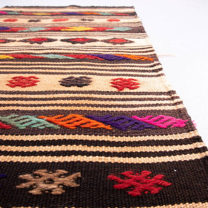 Oriental Kilim Cicim Handmade Wool On Wool 65 X 146 Cm - 2' 2'' X 4' 10'' ER01